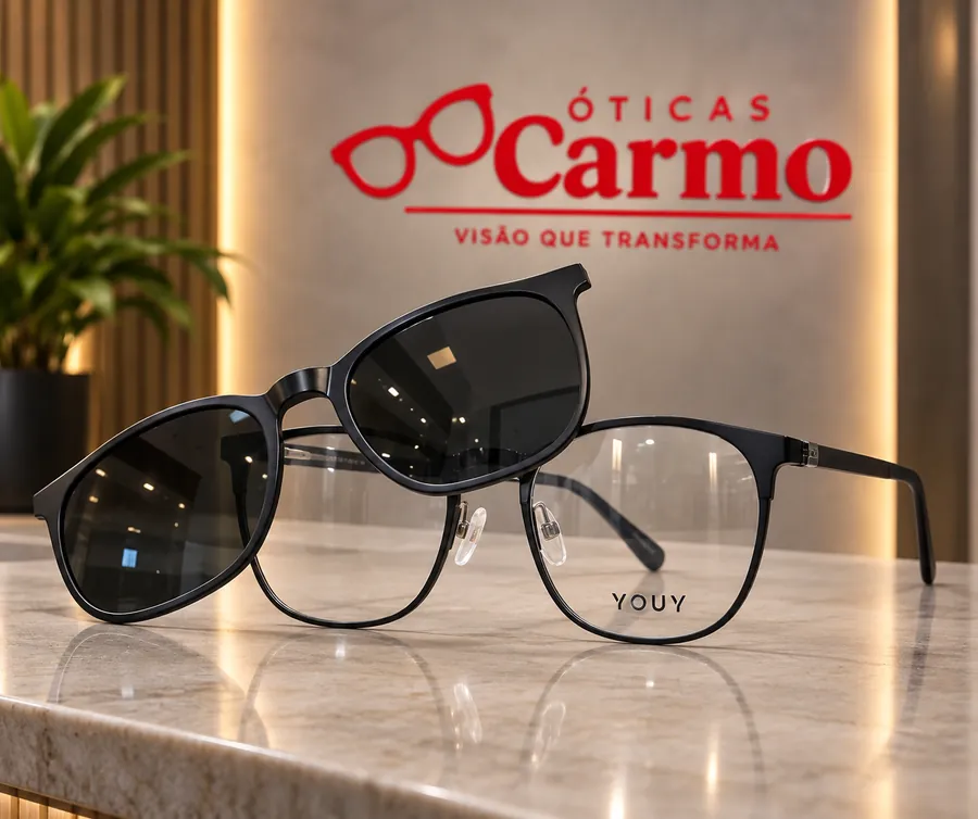 Armação Clip-on Masculina — Óticas Carmo Umuarama